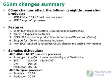 支持DDR2-800 AMD 65nm CPU更多消息 支持DDR2-800 AMD 65nm CPU更多消息