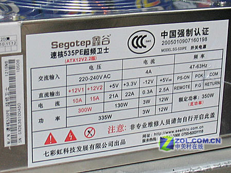 535PE系列的铭牌参数 535PE系列的铭牌参数