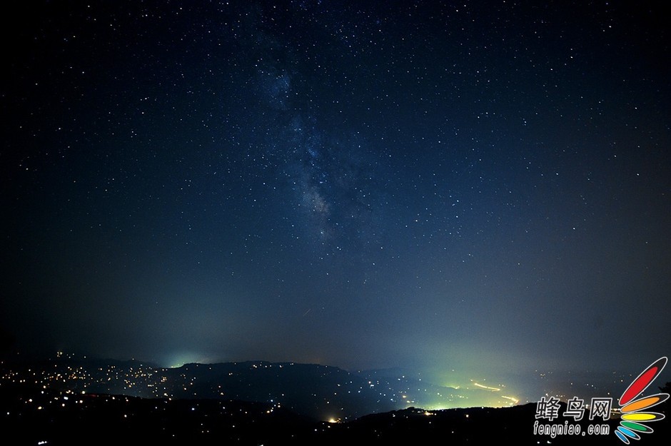 漫山的灯火和漫天的银河 仲夏夜之梦幻星空系列之star tr 高清图片