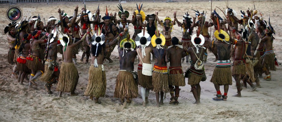 南半球部落风情 巴西印第安土著运动会 组图